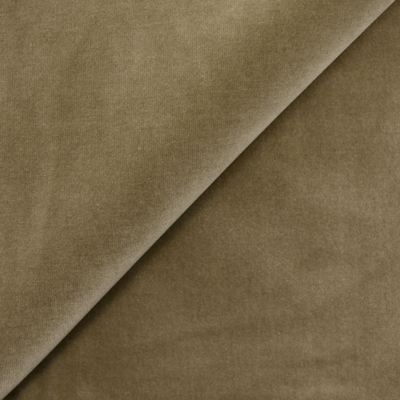 Velours de coton ras gris kaki