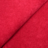 Velours polyester côtelé framboise