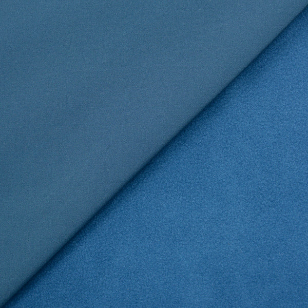 Tissu Softshell uni bleu canard