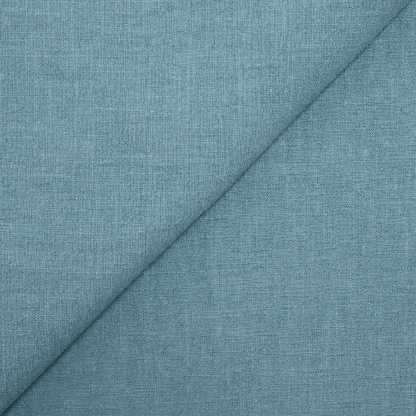 100% Lin lavé bleu barbeau