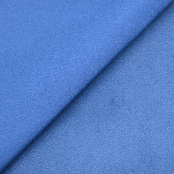 Tissu Softshell uni bleu barbeau