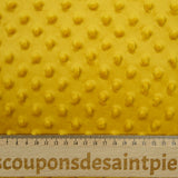 Polaire minky relief jaune moutarde