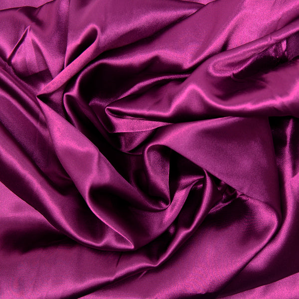 Satin Polyester uni aubergine