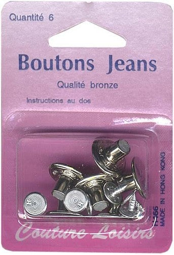 Nickel -plated color jeans pimples x6