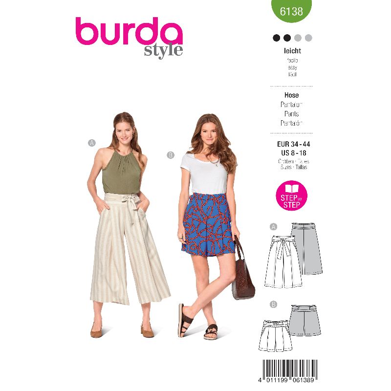 Patron Burda n°6138 : Pantalon