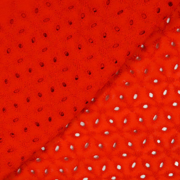 Broderie anglaise Konohana rouge