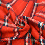 Flanelle polyester tartan rouge