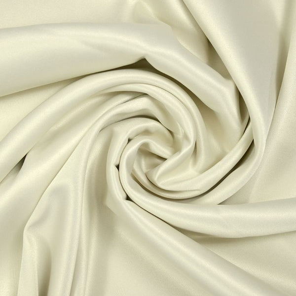 Crêpe satin polyester écru