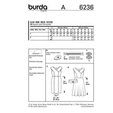 Patron Burda n°6236: Robe à effet croisé