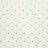 Tissus Piqué de coton imprimé petits coeurs verts