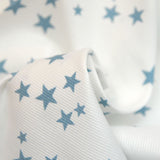 Stars de algodón estampado de estrellas azules