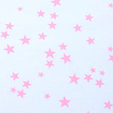 Telas de algodón estampadas de estrellas rosas