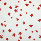 Tissus Piqué de coton imprimé étoiles rouges