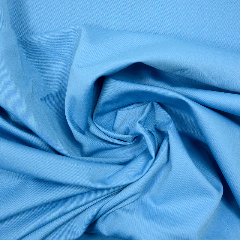 Gabardine Polycoton Bleu de Delft