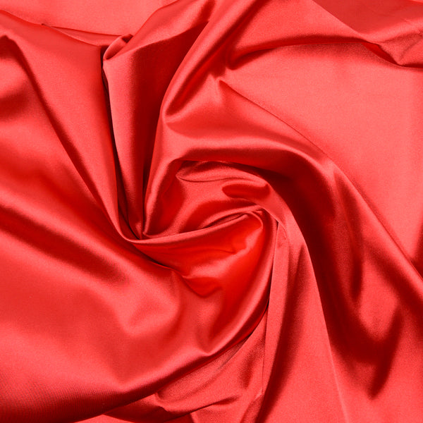 Red united polyester satin