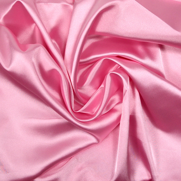 Satin Polyester uni rose clair