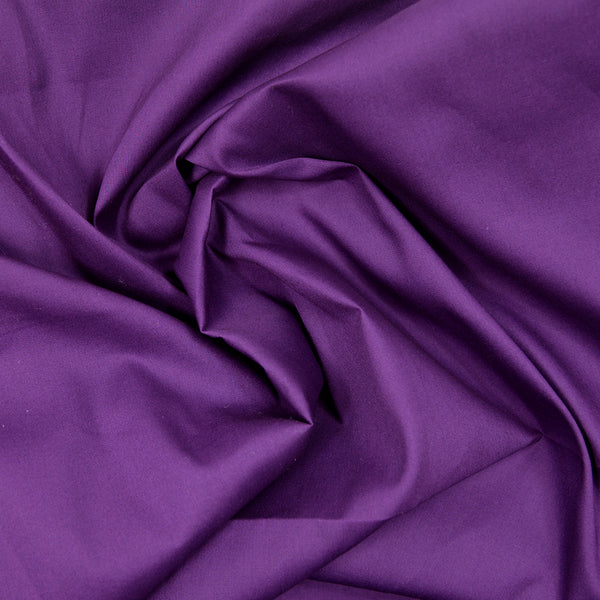 Coton uni aubergine