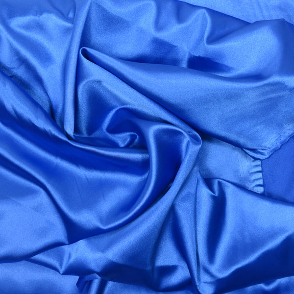Satin Polyester uni bleu électrique