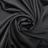 Black polyester satin crepe