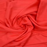 Voile de coton et soie rouge corail