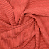 Velours polyester côtelé rouge