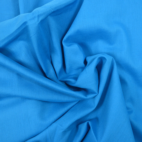 Voile de coton bleu turquoise
