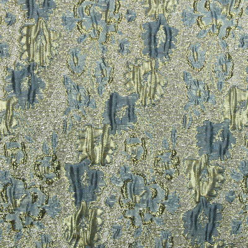 Brocart polyester mirifique bleu