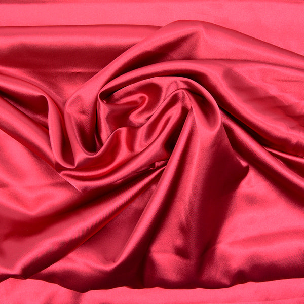 United red polyester satin raspberry