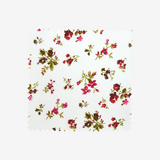 Piqué de coton imprimé fleurs rouges bouquet Coupon 45x45 cm