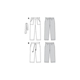 Patron Burda n°6218 : Pantalon – forme droite –  poches plaquées