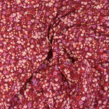 Microfibre imprimée alambiquée fond bordeaux