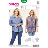 Patron n ° 6614 BURDA: Women's shirt