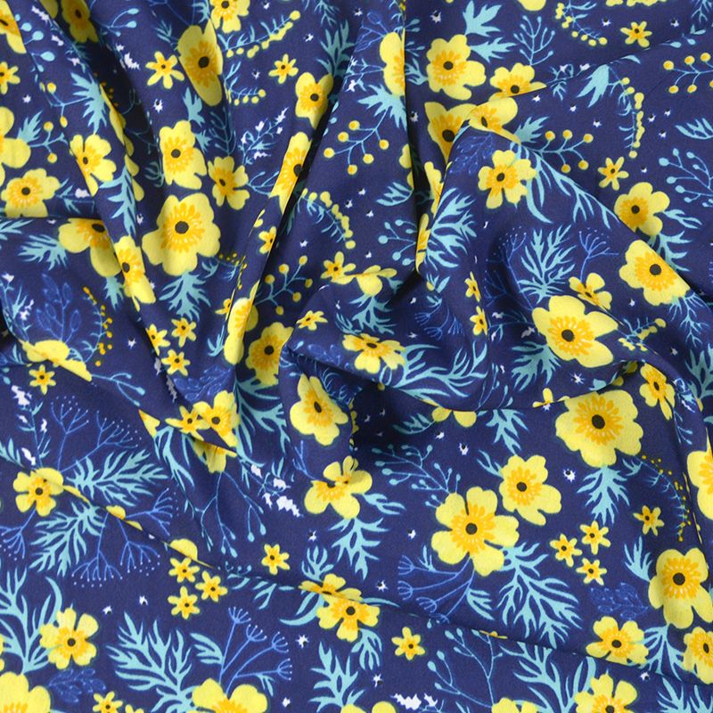 Microfibre imprimée pluie d'amour fond marine