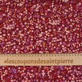 Microfibre imprimée alambiquée fond bordeaux