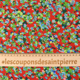 Microfibre imprimée majestueux fond rouge