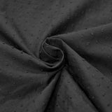 Voile de coton Plumetis noir