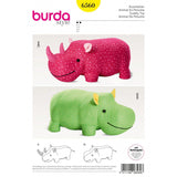 Patron Burda n°6560: Hippopotame géant