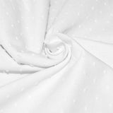 Tissu Voile Plumetis coton blanc