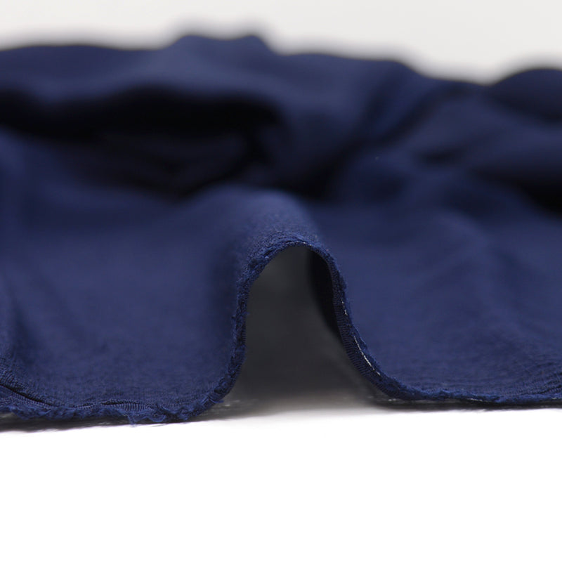 Crêpe fin viscose bleu marine