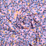 Viscose printed in pink background