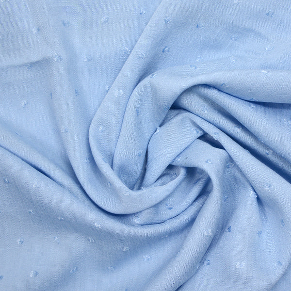 Viscose Popeline Blue Plumetis