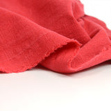 100% red washed linen
