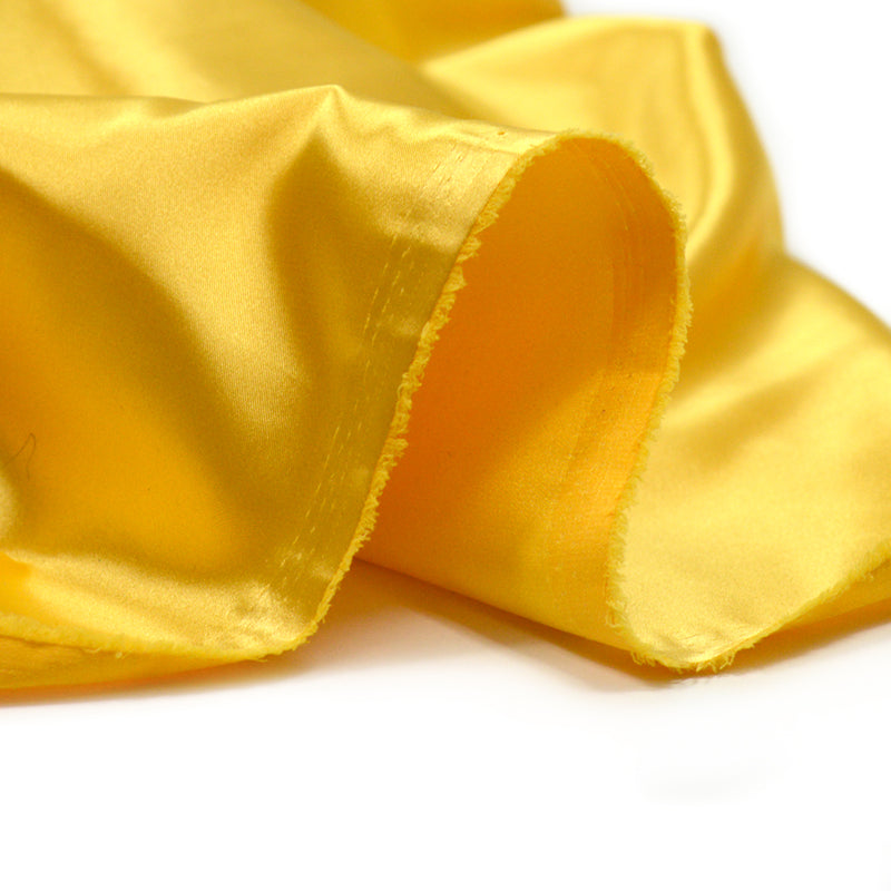 Satin Polyester uni jaune impérial