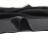 Black polyester satin crepe