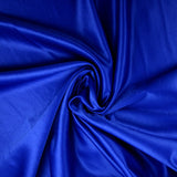 Satin mat toucher soie bleu roi