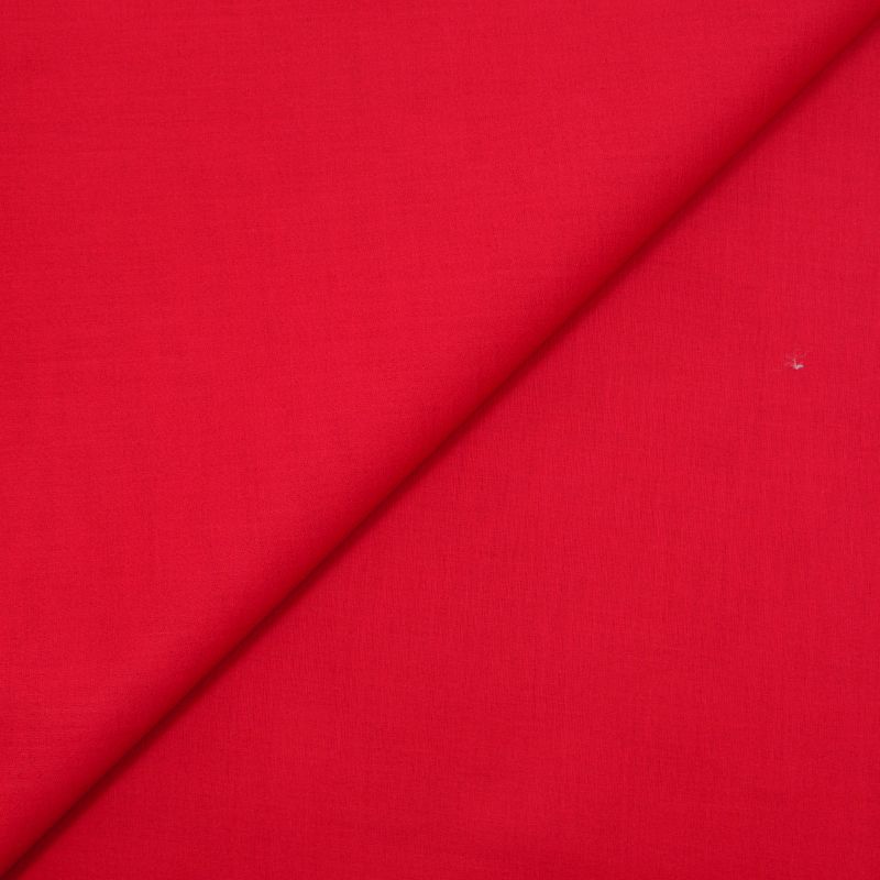 Voile de coton rouge foncé