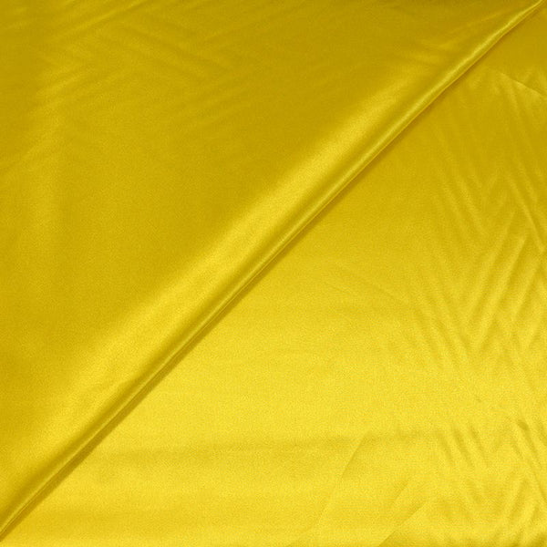 Satin Polyester uni jaune éclair