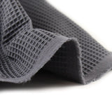 Coton 100% nid d'abeille gris anthracite