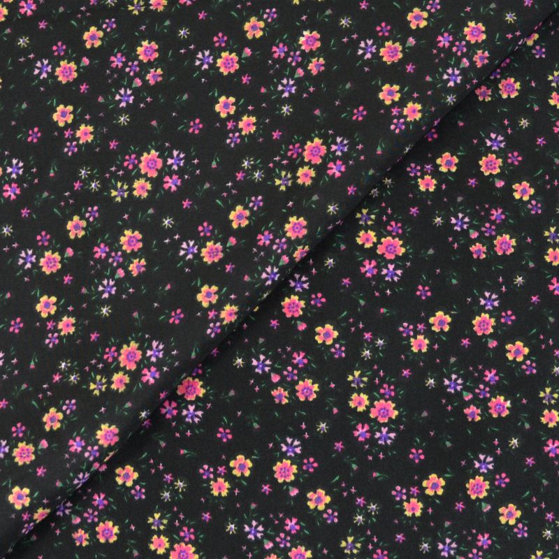 Microfibre imprimée retrouvailles délicieuses fond noir