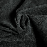 Velours polyester fines côtes noir